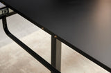black color,Square Extendable Dining Table with metal leg,Modern Space Saving Kitchen Table for W234P181670