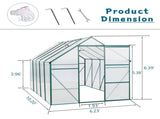 No provide self pick-up 6X10FT Polycarbonate Greenhouse Raised Base and Anchor Aluminum Heavy Duty 11143357