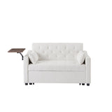 CREAM WHITE VELVET SOFA BED W588136688