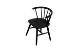 Black Finish Mid-Century Modern Style 2pc Dining Chair Shaker Legs Molded Seat Spindle Back Dining B2741P406735