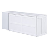 Queen Size Murphy Bed with Rotable Desk, White 11589562