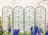 4 Pack Metal Garden Trellis 86.7" x 19.7" Rustproof Trellis for Climbing Plants Outdoor Flower W1586P268069