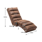 ZUN Linen Chaise Lounge Indoor Chair, Modern Long Lounger for Office or Living Room 20687744