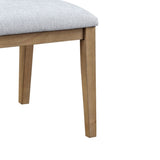 Delphine Set of 2 Gray Linen Fabric 19" Dining Chair B061125429