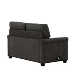 ZUN Convertible Twin Sleeper Sofa with USB Ports, Modern Upholstered Sofa Bed, Living Room 2-Seater B011P198404