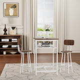 Bar table, equipped with 2 bar stools , with backrest and partition W578P303857