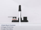 2 Handles Matte Black Faucet, Brushed Nickel Centerset RV Bathroom Faucets for 3 Hole pop-up drain 44548549
