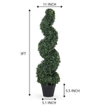 ZUN Artificial Spiral Tree Artificial Bonsai Topiary Tree Faked Potted plants Wholesale Garden W2945P220399