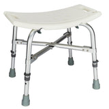 ZUN Medical Bathroom Safety Shower Tub Heavy Duty Aluminium Alloy Bath Chair Bench White 59860305