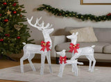 3-Piece Lighted Christmas Reindeer Set Outdoor Decorations, Weather Proof Sparkling Deer 84653913