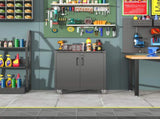 Heavy-Duty Metal Garage Storage Cabinet with Wheels - Sturdy and Durable Tool Storage Cabinet for T2398P223005