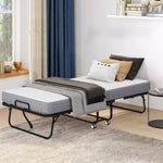 ZUN Folding Bed with Mattress 75" x 38" Rollaway Guest Bed Portable Foldable Bed for Adults with 5" W3027P236121