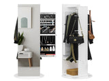 Jewelry Armoire Full Length Mirror 360&deg and Large Capacity Jewelry Organizer Armoire, Mirror 48743098