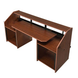 Rectangular Music Desk with 2 Open Compartment, Cherry B016P323370