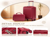 14"/20" 2 pcs/set in ABS Spinner Wheel Luggage, with Combination Lock and Front Opening Design, 14" 40167938