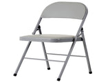 4pcs Elegant Foldable Iron & PVC Chairs for Convention & Exhibition Gray 59251641