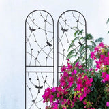 2 Pack Metal Garden Trellis 86.7" x 19.7" Rustproof Trellis for Climbing Plants Outdoor Flower W1586P268045