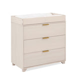 ZUN Pixie 3 Drawer Dresser in Washed Natural B022P204848