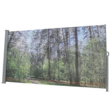 71"x138" Retractable Side Awning Screen, Semi-transparent with UV printing,UPF50,Ideal for blocking W2205P305891