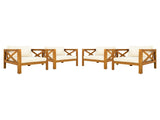 Outdoor Acacia Wood Club Wooden Armchair with Cushions , Conversation Set,Teak N770P264304B