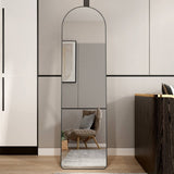 The 4st generation of floor mounted full length mirrors. Aluminum alloy metal frame arched wall W1512P365857