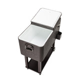 80QT Rattan Square Legs Cooler with Shelf 16526367