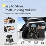 Foldable lightweight wheelchair. Equipped with double hand brakes. Adult wheelchair. Weighs only 27 W3121P297511