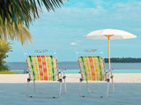 Set of 2 Webbed Folding Beach Chairs, Outdoor Patio Lawn Foldable Chairs for Camping Fishing Yard 34057801