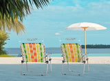 Set of 2 Webbed Folding Beach Chairs, Outdoor Patio Lawn Foldable Chairs for Camping Fishing Yard 92562874