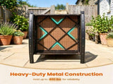 Heavy Duty PE Wicker Patio Rocking Chair 400LBS, Outdoor Rocker with Removable Washable Sponge 98091753