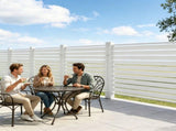 Air Conditioner Privacy Screen Fence, 44"W x 44"H 2 Panels Vinyl Outdoor Pool Equipment Trash Can 46028027