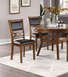 Dining Room Furniture Walnut Finish Set of 2 Side Cushion Seats Unique Back Kitchen Breakfast HS00F1813-ID-AHD