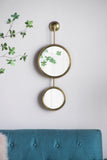 2 Circle Mirrors for Wall Decor, Unique Contemporary Wall Mirror for Living Room Bedroom W2078135186