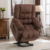 ZUN Power Lift Recliner Chair Recliners for Elderly Heat and Massage Recliner Chair for Living Room W1521P182423