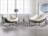 Outdoor Rattan Rocking Chair,Padded Cushion Rocker Recliner Chair Outdoor for Front Porch, Living 82268484