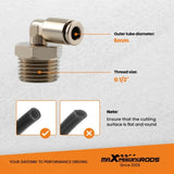 4x Air Suspension Spring Bags 2500lb For Heavy Duty 1/2"NPT 3/8"-16UNC 68811907