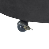 Velvet Upholstered Swivel Chair for Living Room, with Button Tufted Design and Movable Wheels, W48790917