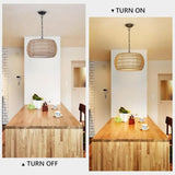 Rattan Farmhouse Chandelier Light Fixtures W2738P324209