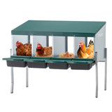4-Hole Chicken Nest, With Legs And Cover to Protect Eggs,Green W1422P292941
