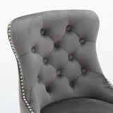 Modern Swivel Bar Stools Velvet Barstools Button Tufted Bar Stools Rivet Trim Bar Stools for Kitchen W2311P281908