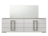 Olivia Contemporary Style 6- Drawer Dresser Made with Wood in White. B009P241736