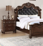 Traditional Antique Walnut 1pc Nightstand Bedroom Furniture Cherry Veneer 2-Drawers Hanging Pull B011P210739