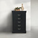 ZUN Black 5-Drawer Chest B062P209041