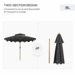 ZUN Outdoor beach umbrella/Sun Umbrella （Prohibited by WalMart） 07598595