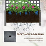 ZUN Wood Planter with Trellis for Vine Climbing （Prohibited by WalMart） 62491236