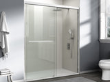 44-48 in. W x 72 in. H Double Sliding Shower Door, Semi-frameless Bathroom Sliding Door with 1/4" T5223P413100