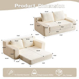 Loveseat Sofa, Comfortable Deep Seat Sofa Bed, Modern Small Corduroy Couch for Living Room 53495549