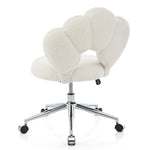 ZUN 360&deg;Swivel Height Adjustable,Swivel Chair,Teddy fabric,home office chair W680P143486