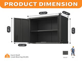 Metal Wall-Mounted Tool Storage Cabinet with 2 Locking Door 1 adjustable Shelf 1 Opened Drawer for 75192914