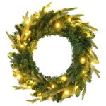 ZUN 6FT Pre-Lit Aspen Fir Artificial Christmas Tree with Wreath & Garland,Grass Green Xmas Tree with 380 21108822